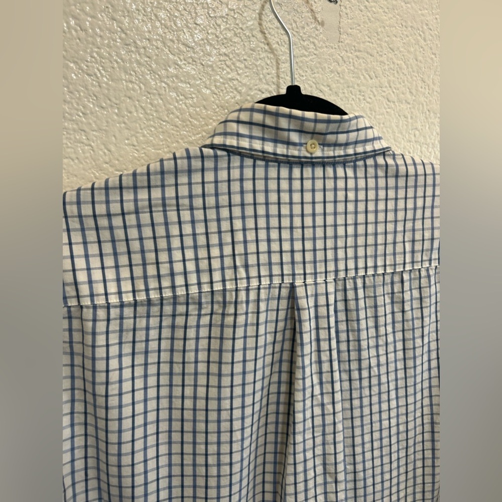 Small Brooks Brother Plaid Blue & White Shirt - Picture 11 of 11
